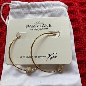 The Carrington Earrings are delicate golden hoops with a CZ sphere accent